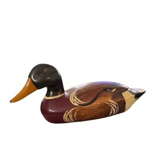 Vintage Hand Painted Wood Duck Decoy Rustic‎ 
15" The Country House Collection
